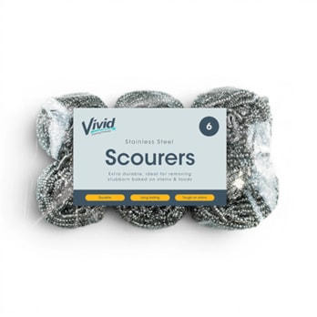 Wholesale Stainless Steel Scourers - 6 Pack | Wholesale Direct