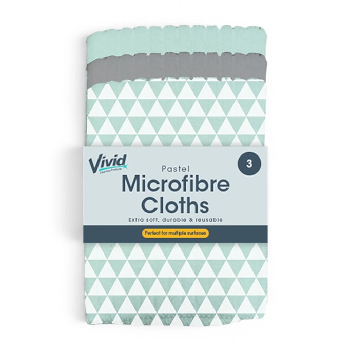 Wholesale Pastel Microfibre Cloths - 3 Pack | Wholesale Direct Wholesale Pastel Microfibre Cloths - 3 Pack | Wholesale Direct