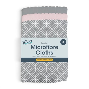 Wholesale Pastel Microfibre Cloths - 3 Pack | Wholesale Direct Wholesale Pastel Microfibre Cloths - 3 Pack | Wholesale Direct