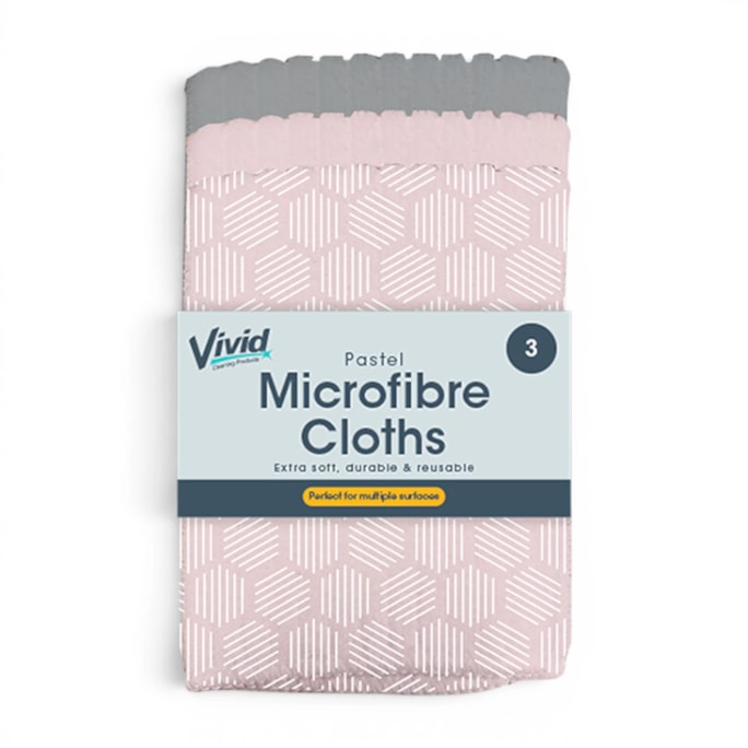 Wholesale Pastel Microfibre Cloths - 3 Pack | Wholesale Direct Wholesale Pastel Microfibre Cloths - 3 Pack | Wholesale Direct