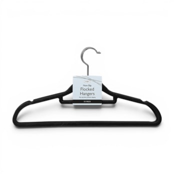 Wholesale Flocked Non-Slip Hangers 10pk | Wholesale Direct