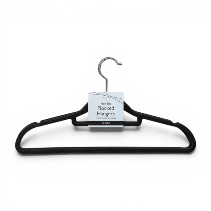 Wholesale Flocked Non-Slip Hangers 10pk | Wholesale Direct