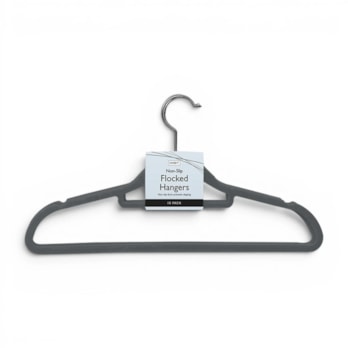 Wholesale Flocked Non-Slip Hangers 10pk | Wholesale Direct