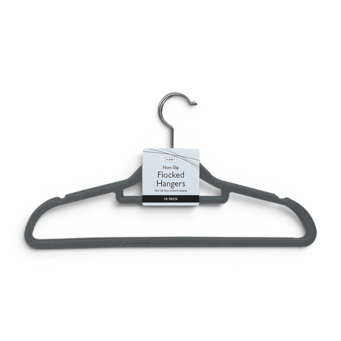 Wholesale Flocked Non-Slip Hangers 10pk | Wholesale Direct