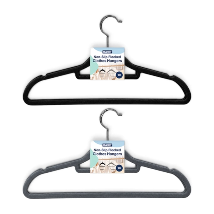 Wholesale Flocked Non-Slip Hangers 10pk | Wholesale Direct Wholesale Flocked Non-Slip Hangers 10pk | Wholesale Direct