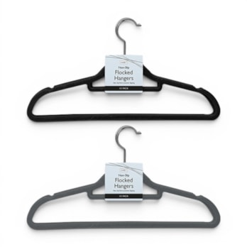 Wholesale Flocked Non-Slip Hangers 10pk | Wholesale Direct