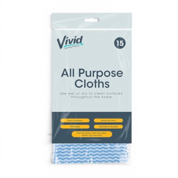 Wholesale Multi Purpose Cloths 15pk | Wholesale Direct