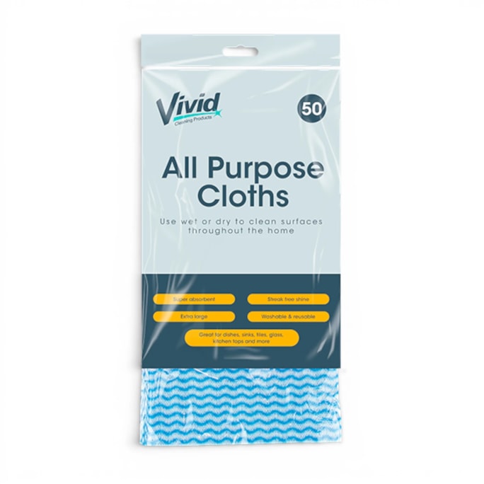 Wholesale Multi Purpose Cloths 50pk | Wholesale Direct