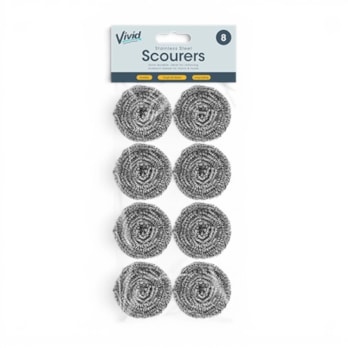 Wholesale Stainless Steel Scourers 8pk | Wholesale Direct