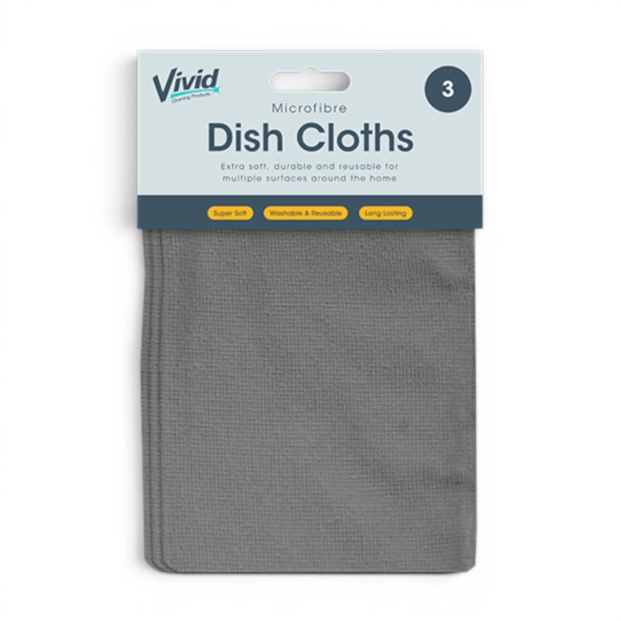 Wholesale Microfibre Dish Cloths 3pk | Wholesale Direct Wholesale Microfibre Dish Cloths 3pk | Wholesale Direct