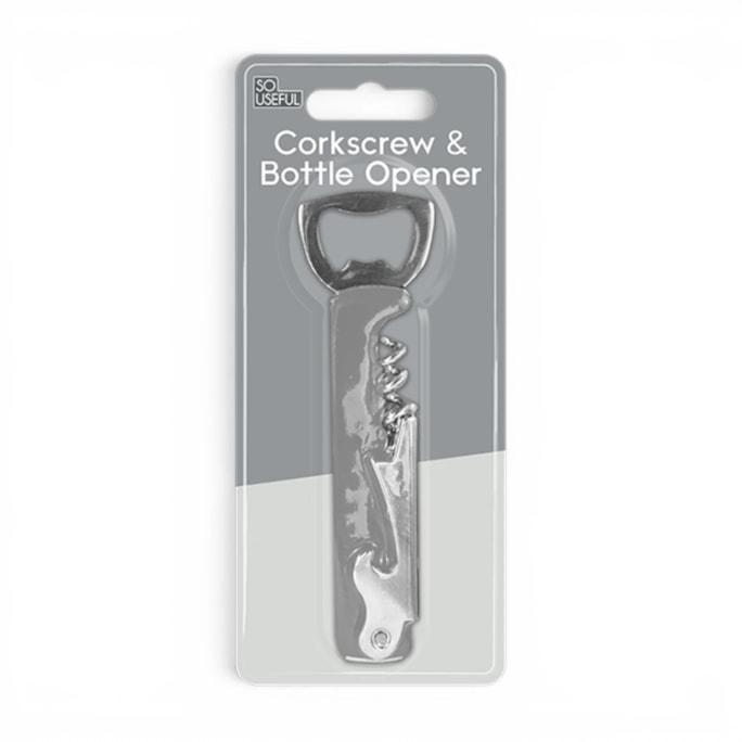 Wholesale Corkscrew & Bottle Opener With Clip Strip | Wholesale Direct