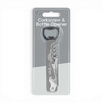 Wholesale Corkscrew & Bottle Opener With Clip Strip | Wholesale Direct Wholesale Corkscrew & Bottle Opener With Clip Strip | Wholesale Direct
