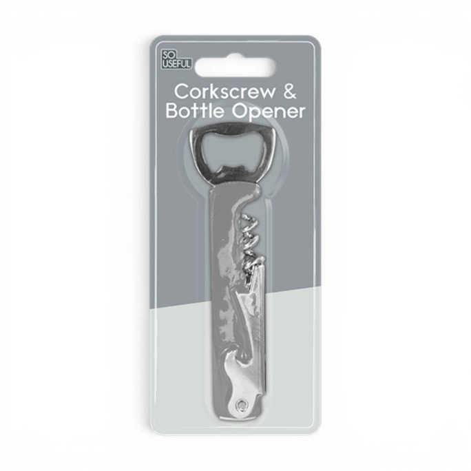 Wholesale Corkscrew & Bottle Opener With Clip Strip | Wholesale Direct