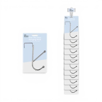 Wholesale Over The Door Chrome Hook With Clip Strip | Wholesale Direct Wholesale Over The Door Chrome Hook With Clip Strip | Wholesale Direct