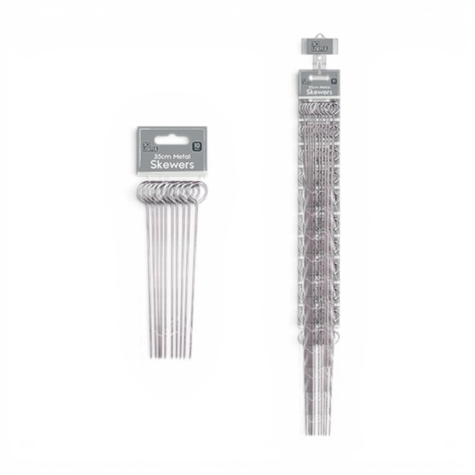 Wholesale Metal Skewers 10pk With Clip Strip | Wholesale Direct