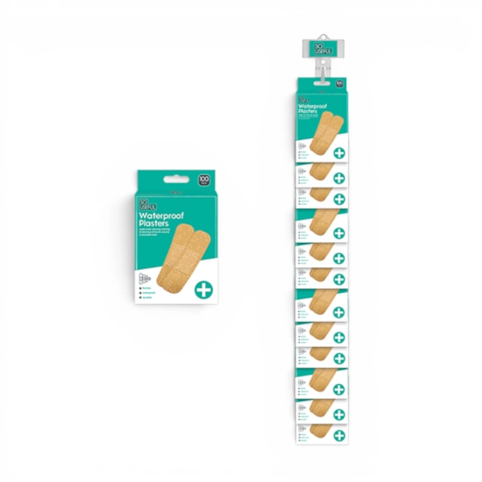 Wholesale Waterproof Plasters 100pk With Clip Strip | Wholesale Direct