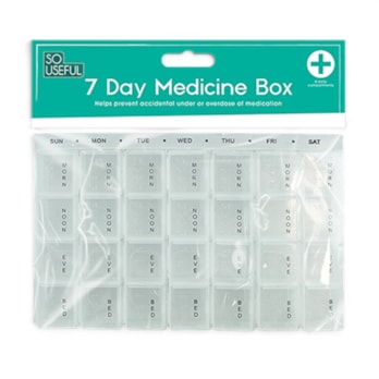 Wholesale Seven Day Pill Box With Clip Strip | Wholesale Direct