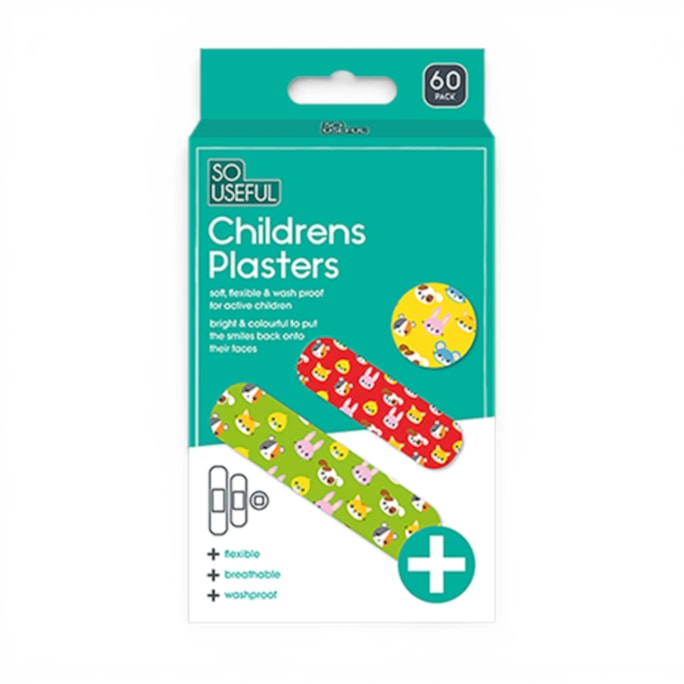 Wholesale Childrens Plasters 60pk With Clip Strip | Wholesale Direct Wholesale Childrens Plasters 60pk With Clip Strip | Wholesale Direct