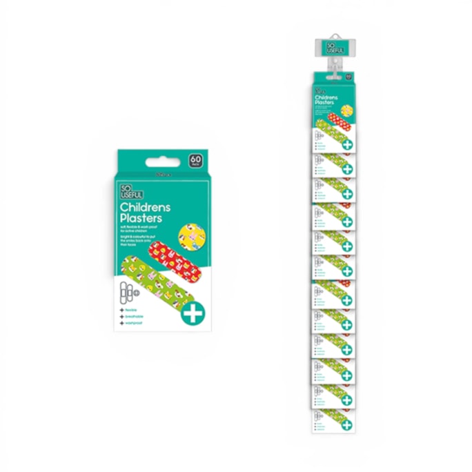 Wholesale Childrens Plasters 60pk With Clip Strip | Wholesale Direct
