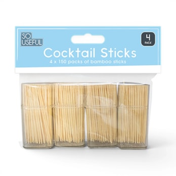 Wholesale Party Cocktail Sticks 4pk With Clip Strip | Wholesale Direct