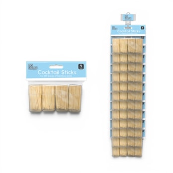 Wholesale Party Cocktail Sticks 4pk With Clip Strip | Wholesale Direct