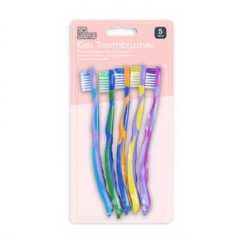 Wholesale Childrens Toothbrushes 5pk With Clip Strip | Wholesale Direct