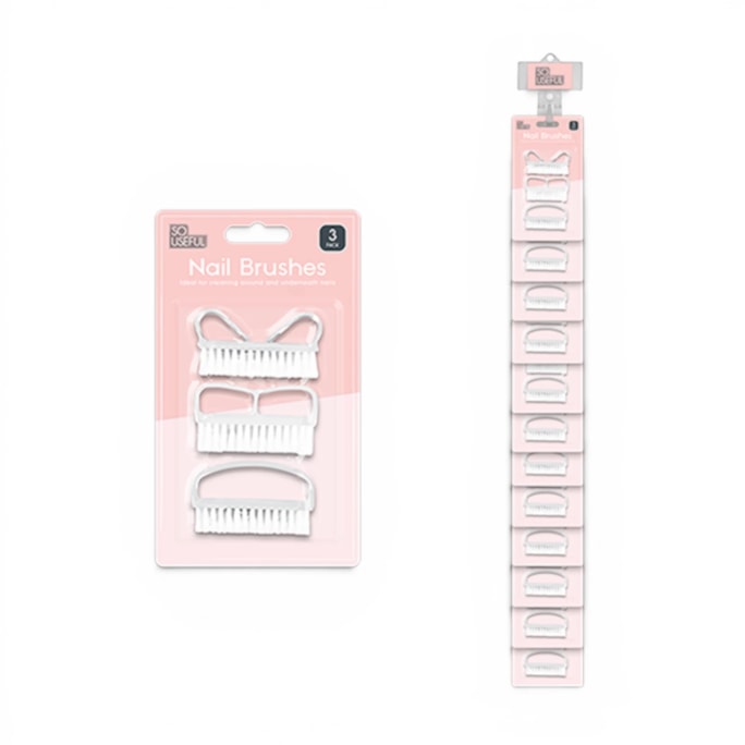 Wholesale Nail Brush 3pk With Clip Strip | Wholesale Direct