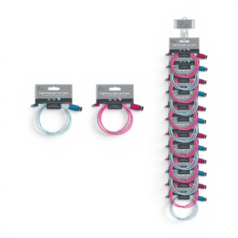 Wholesale Lightning Light Up Charging Cable With Clip Strip | Wholesale Direct