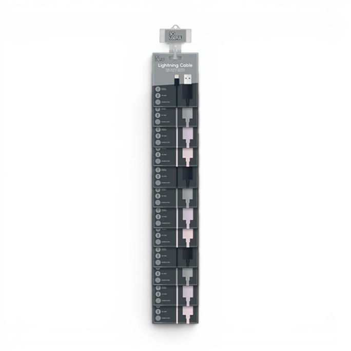 Wholesale Lightning to USB Coloured Cable 1m With Clip Strip | Wholesale Direct Wholesale Lightning to USB Coloured Cable 1m With Clip Strip | Wholesale Direct