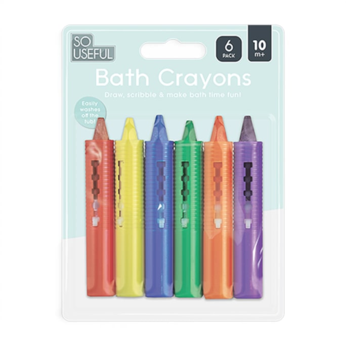 Wholesale Bath Crayons 6pk With Clip Strip | Wholesale Direct