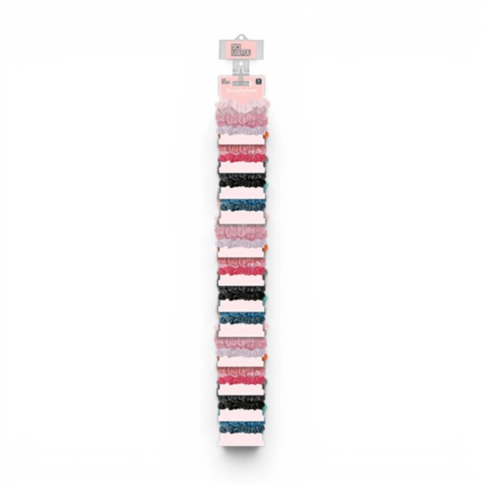 Wholesale Scrunchies 5pk With Clip Strip | Wholesale Direct Wholesale Scrunchies 5pk With Clip Strip | Wholesale Direct