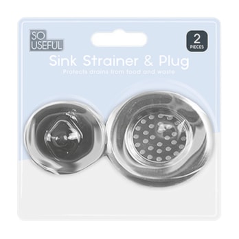 Wholesale Sink Strainer & Plug Set With Clip Strip | Wholesale Direct