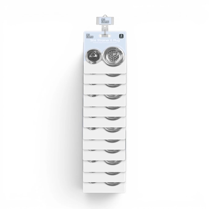 Wholesale Sink Strainer & Plug Set With Clip Strip | Wholesale Direct