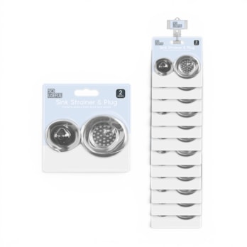Wholesale Sink Strainer & Plug Set With Clip Strip | Wholesale Direct Wholesale Sink Strainer & Plug Set With Clip Strip | Wholesale Direct