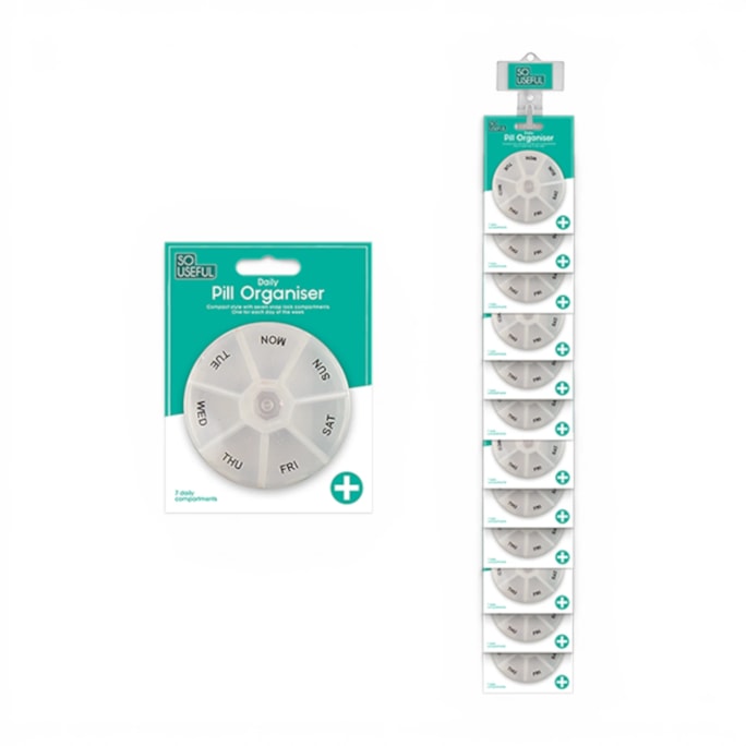 Wholesale Weekly Pill Organiser With Clip Strip | Wholesale Direct