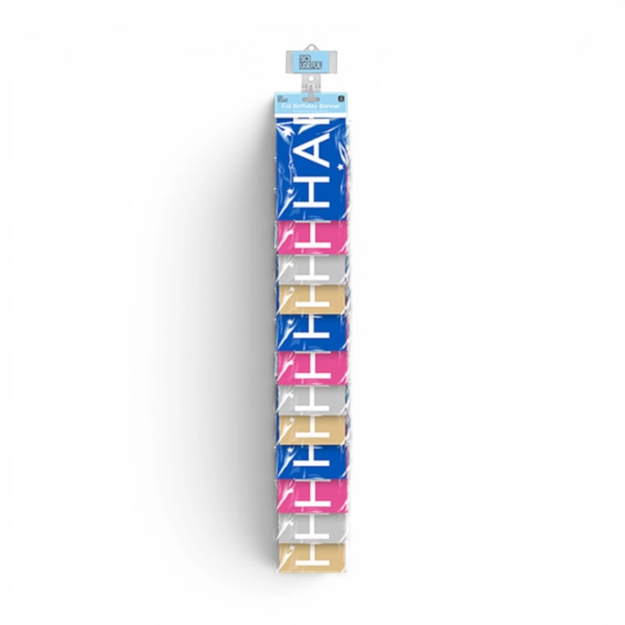 Wholesale Metallic Foil Happy Birthday Banner 3m With Clip Strip | Wholesale Direct Wholesale Metallic Foil Happy Birthday Banner 3m With Clip Strip | Wholesale Direct