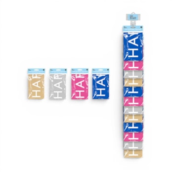 Wholesale Metallic Foil Happy Birthday Banner 3m With Clip Strip | Wholesale Direct