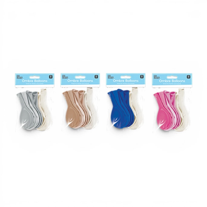 Wholesale Metallic Ombre Balloon 12pk With Clip Strip | Wholesale Direct