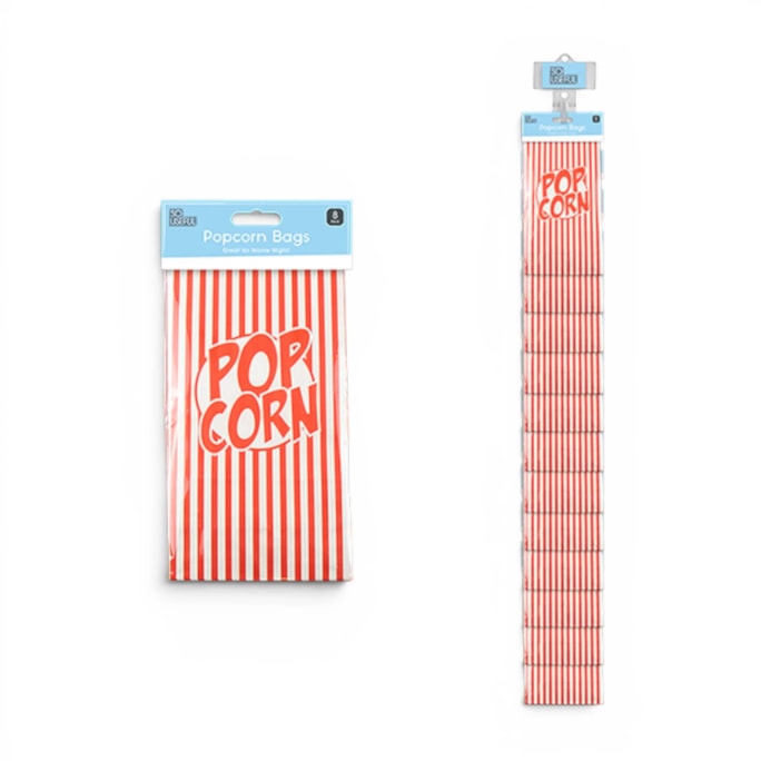 Wholesale Paper Popcorn Bag 8pk With Clip Strip | Wholesale Direct