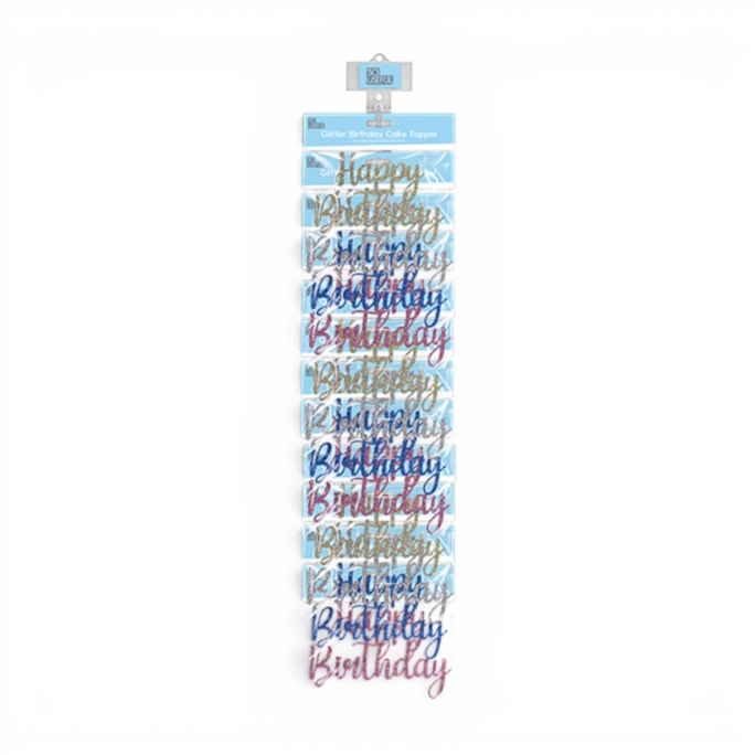 Wholesale Glitter Happy Birthday Cake Topper With Clip Strip | Wholesale Direct Wholesale Glitter Happy Birthday Cake Topper With Clip Strip | Wholesale Direct