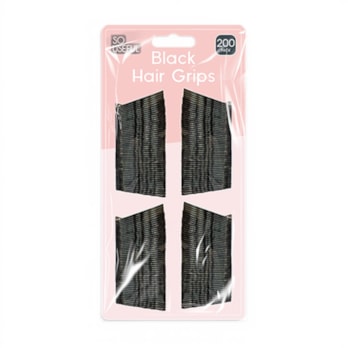 Wholesale Black Hair Grips 200pk With Clip Strip | Wholesale Direct