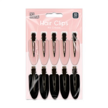Wholesale No Crease Hair Clips 10pk With Clip Strip | Wholesale Direct