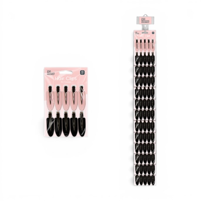 Wholesale No Crease Hair Clips 10pk With Clip Strip | Wholesale Direct