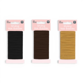 Wholesale Hair Bobbles 50pk With Clip Strip | Wholesale Direct