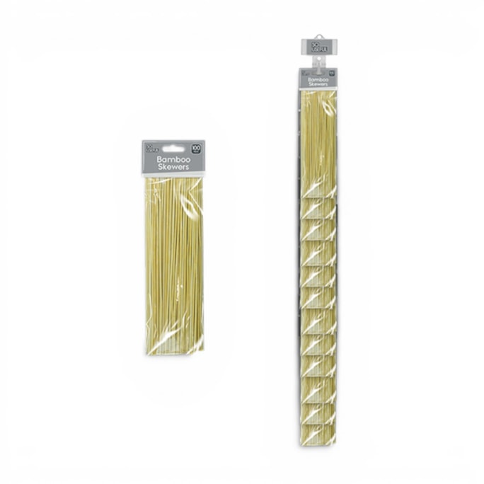 Wholesale Bamboo Skewers 100pk With Clip Strip | Wholesale Direct