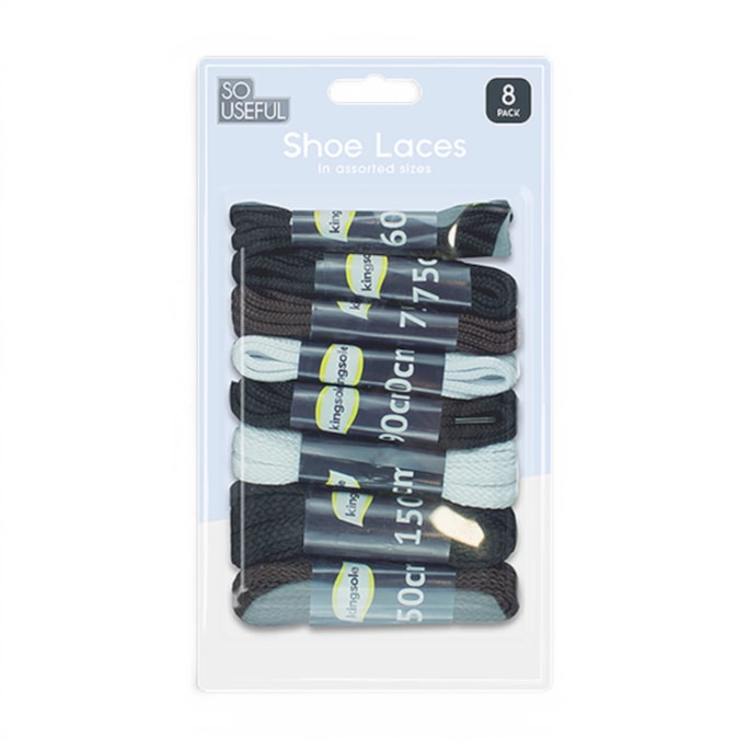Wholesale Shoe Laces 8 Pairs With Clip Strip | Wholesale Direct