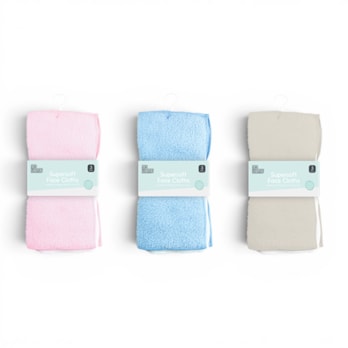 Wholesale Baby Face Cloths 3pk With Clip Strip | Wholesale Direct Wholesale Baby Face Cloths 3pk With Clip Strip | Wholesale Direct