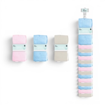 Wholesale Baby Face Cloths 3pk With Clip Strip | Wholesale Direct Wholesale Baby Face Cloths 3pk With Clip Strip | Wholesale Direct