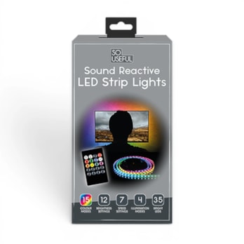 Wholesale Sound Reactive LED Strip Lights 2M With Clip Strip | Wholesale Direct Wholesale Sound Reactive LED Strip Lights 2M With Clip Strip | Wholesale Direct