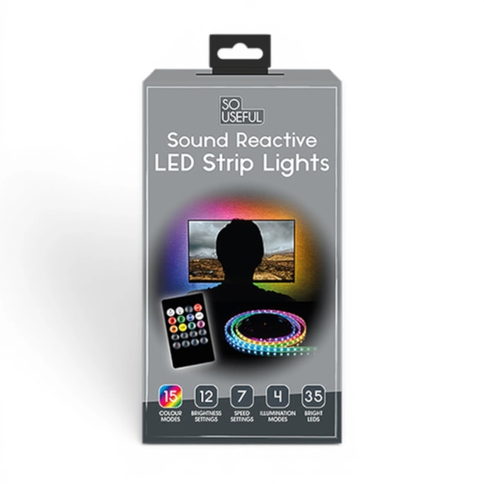 Wholesale Sound Reactive LED Strip Lights 2M With Clip Strip | Wholesale Direct